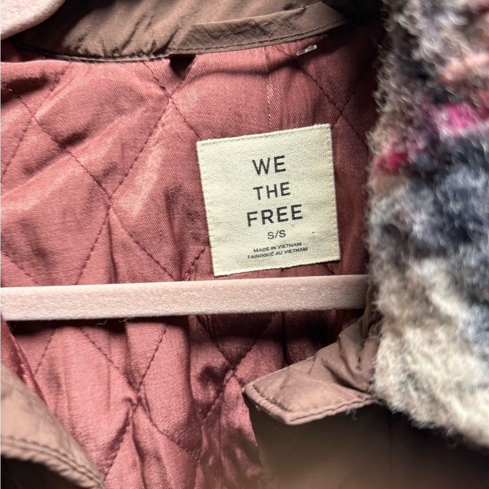 NWOT Free People We the Free Sana Quilted Plaid Fleece Bomber Jacket - Picture 6 of 6